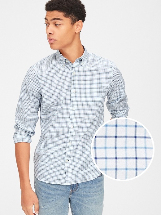 gap lived in stretch poplin shirt