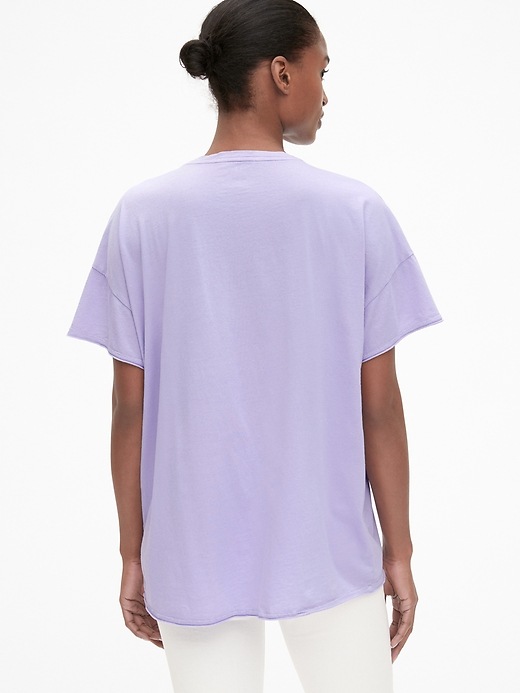 Image number 2 showing, Slouchy U-Neck T-Shirt