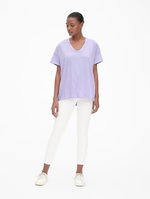 Image number 3 showing, Slouchy U-Neck T-Shirt