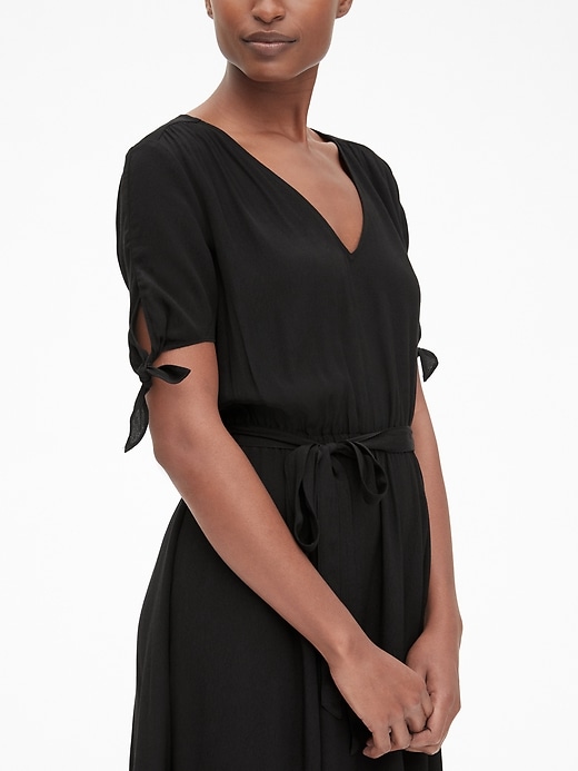 Image number 5 showing, Tie-Sleeve Midi Dress