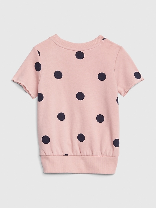 View large product image 2 of 3. Toddler Dot Short Sleeve T-Shirt In French Terry