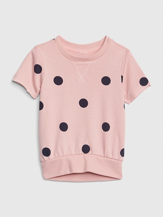 View large product image 1 of 3. Toddler Dot Short Sleeve T-Shirt In French Terry