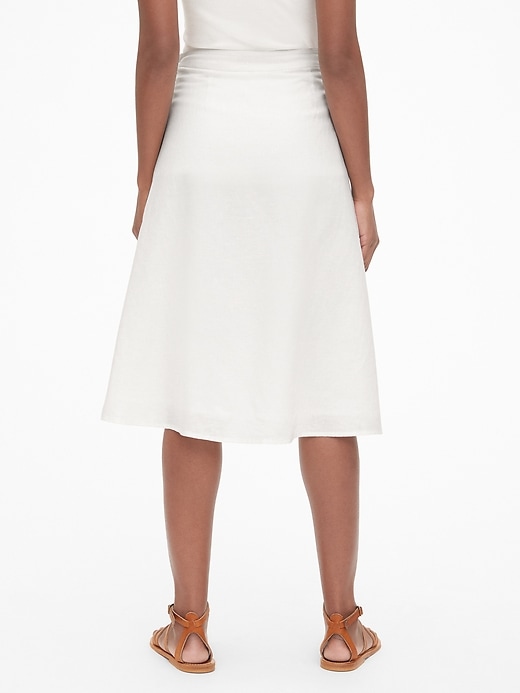 Image number 2 showing, Linen Wrap Skirt