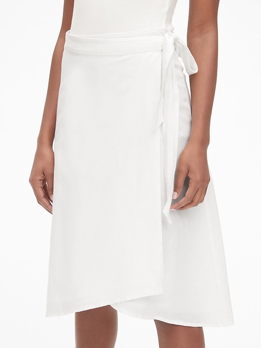 Image number 5 showing, Linen Wrap Skirt