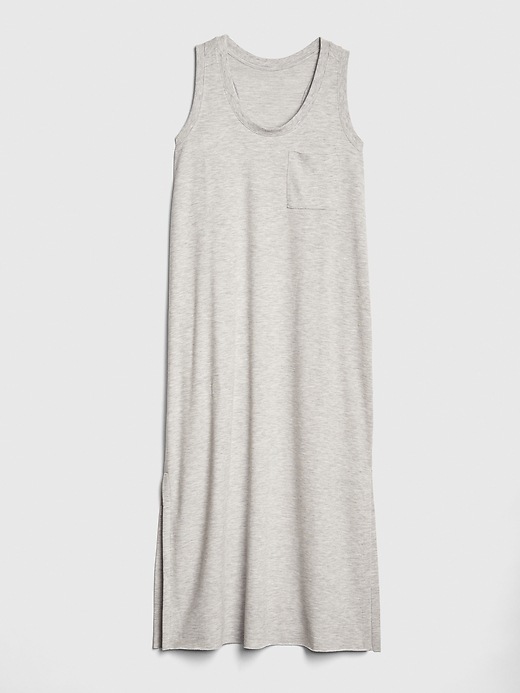 Image number 6 showing, Pocket Tank Midi Dress in Lightweight Fleece