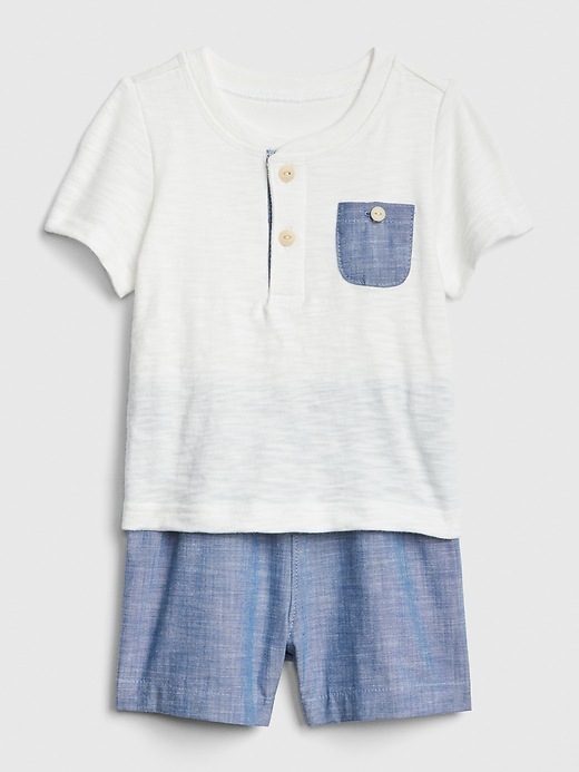 Image number 1 showing, Baby 2-In-1 Shorty One-Piece