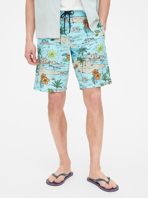 1 of 8 showing, with the color beach blue light of product 10" Boardshorts