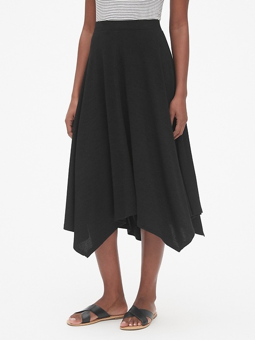 View large product image 1 of 1. Softspun Handkerchief Midi Skirt