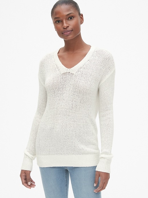 Image number 1 showing, Featherweight V-Neck Pullover Sweater