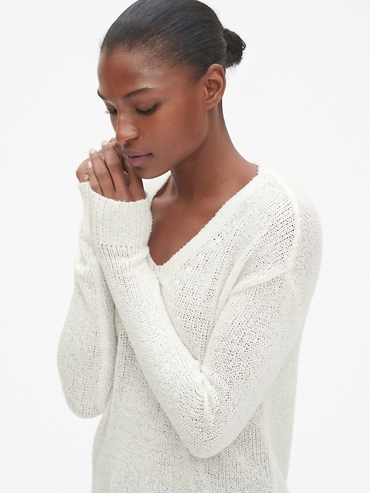 Image number 5 showing, Featherweight V-Neck Pullover Sweater