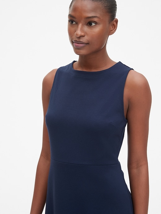 Image number 5 showing, Sleeveless Fit and Flare Dress in Ponte