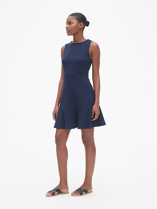 Image number 3 showing, Sleeveless Fit and Flare Dress in Ponte