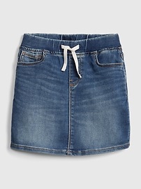 pull on stretch denim skirt