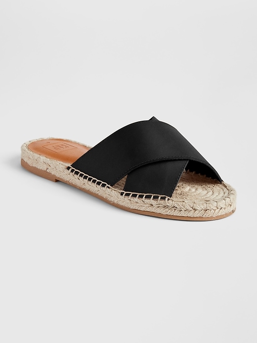 Image number 3 showing, Cross Strap Espadrille Sandals