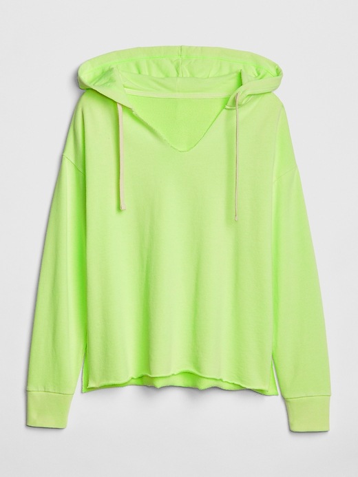 Image number 6 showing, Split-Neck Pullover Hoodie Sweatshirt in French Terry