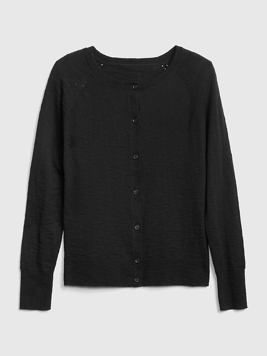 Image number 6 showing, Cardigan Sweater in Slub Cotton