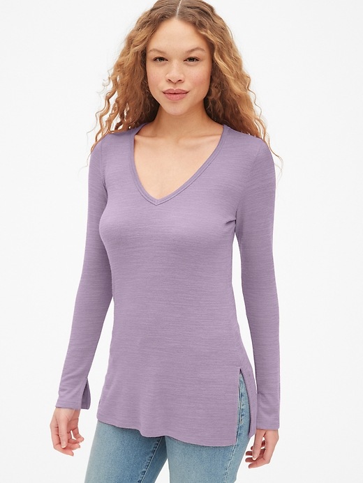 View large product image 1 of 1. Softspun Long Sleeve V-Neck Top