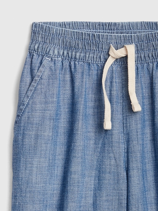 Image number 4 showing, Kids Chambray Wide-Leg Pants