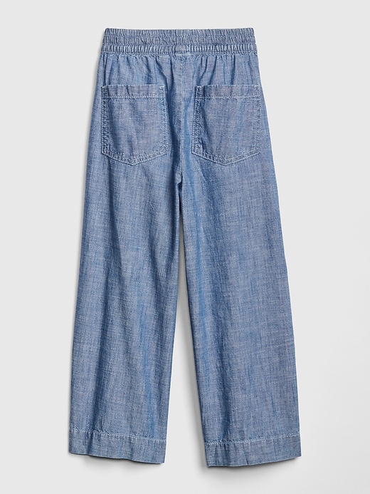 Image number 3 showing, Kids Chambray Wide-Leg Pants
