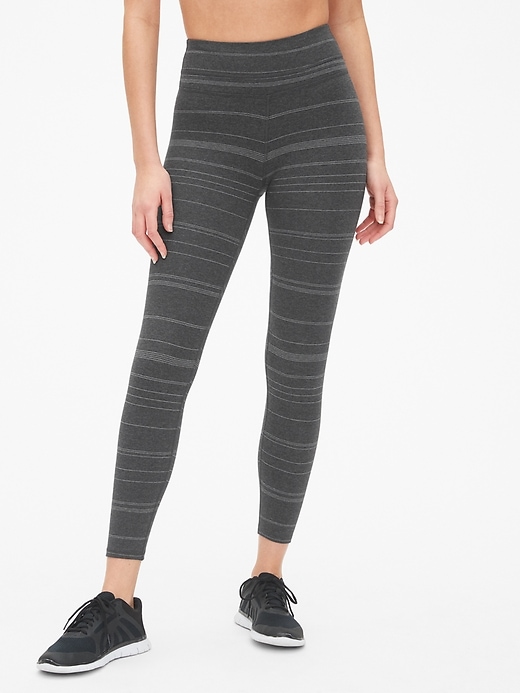 View large product image 1 of 1. GapFit Stripe 7/8 Leggings in Performance Cotton