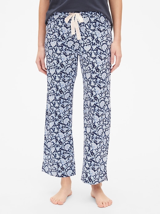 View large product image 1 of 1. Dreamer Print Drawstring Pants in Poplin