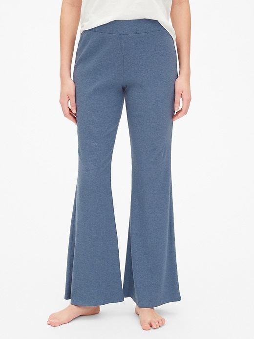 Image number 1 showing, Ribbed Knit Flare Pants