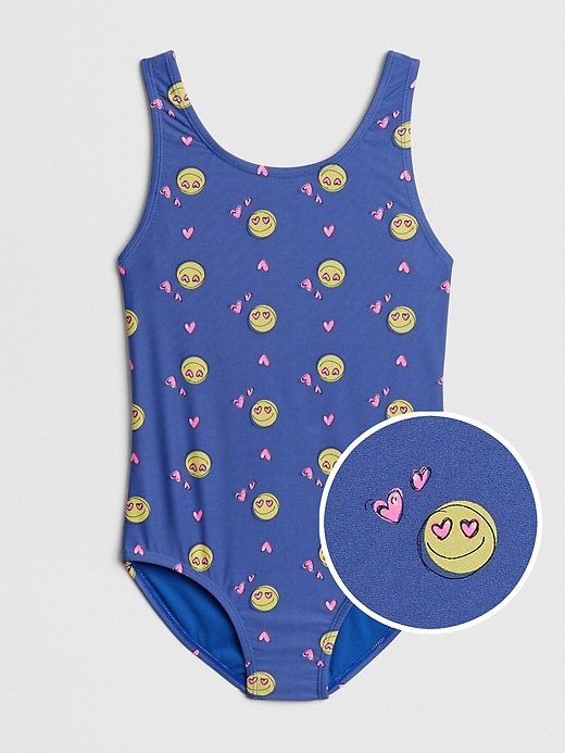 Image number 1 showing, Kids Emoji Swim One-Piece