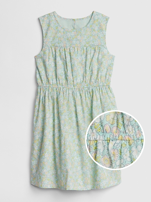 1 of 8 showing, with the color quince of product Kids Floral Tank Cinched-Waist Dress