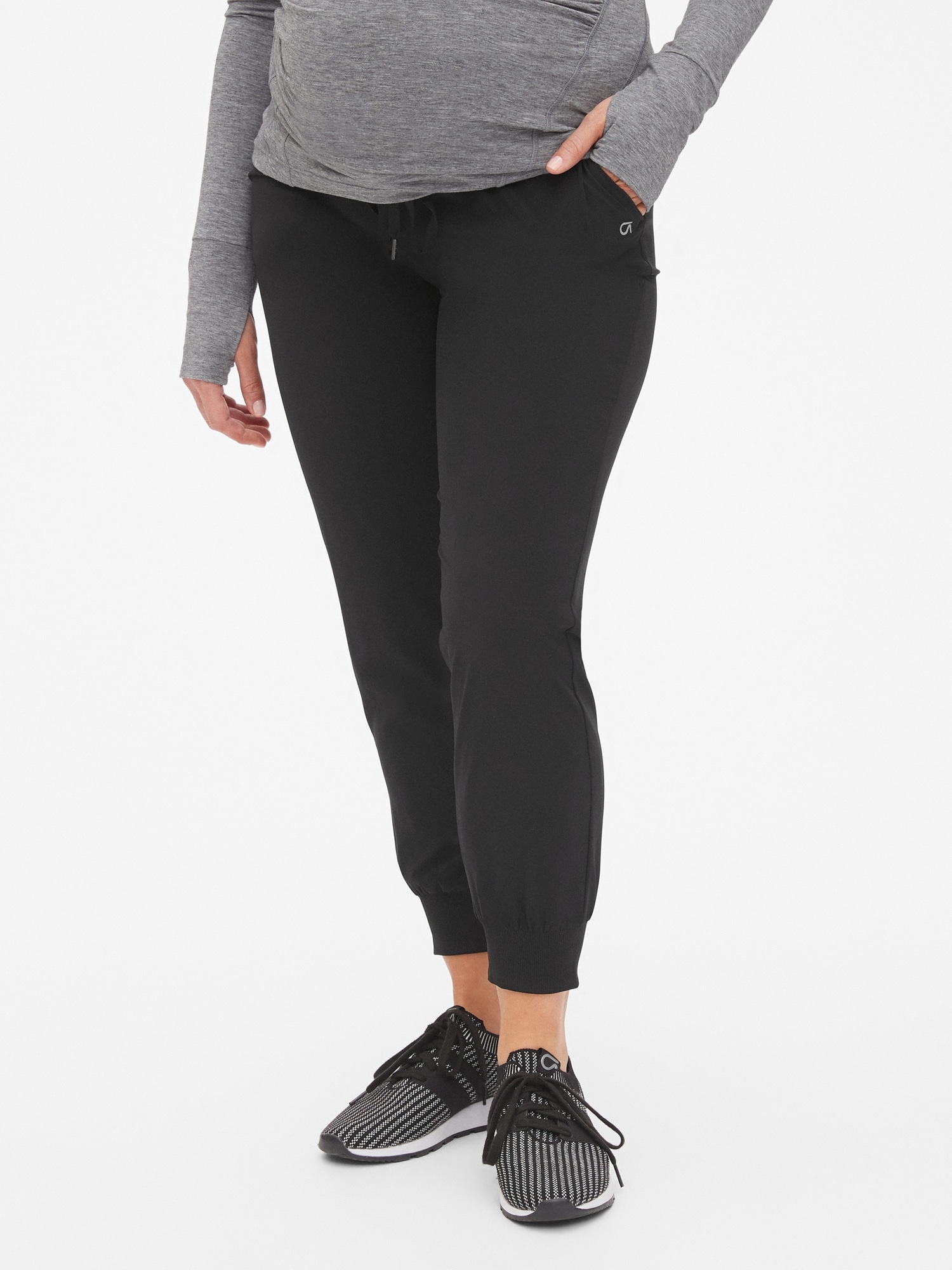 Maternity GapFit Full Panel MixFabric Joggers Gap