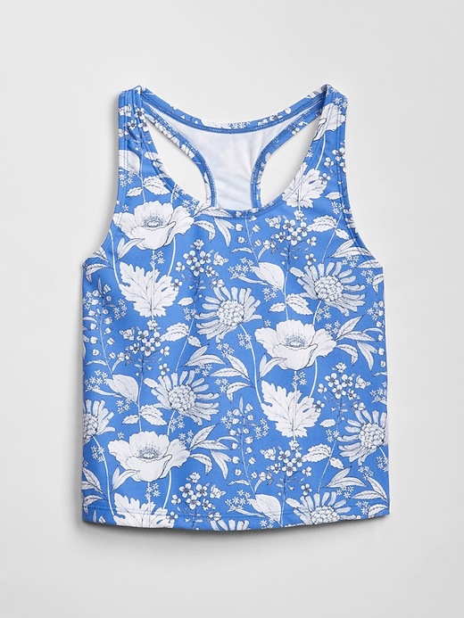 1 of 8 showing, with the color rain of product Kids Tank Swim Top