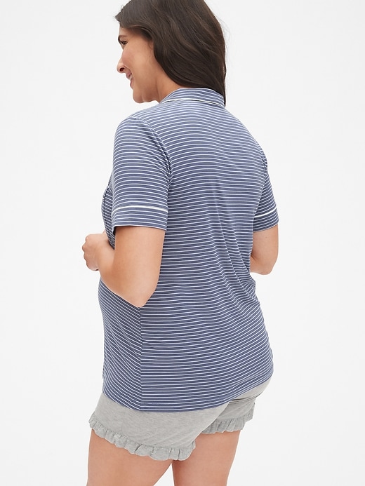 Image number 2 showing, Maternity Button-Front Sleep Top in Modal