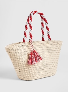 gap straw tote