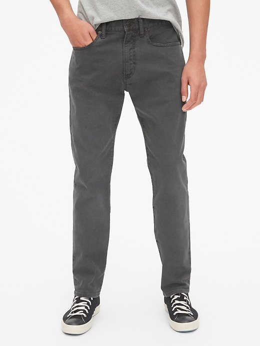 1 of 8 showing, with the color clean grey of product Slim Jeans with GapFlex