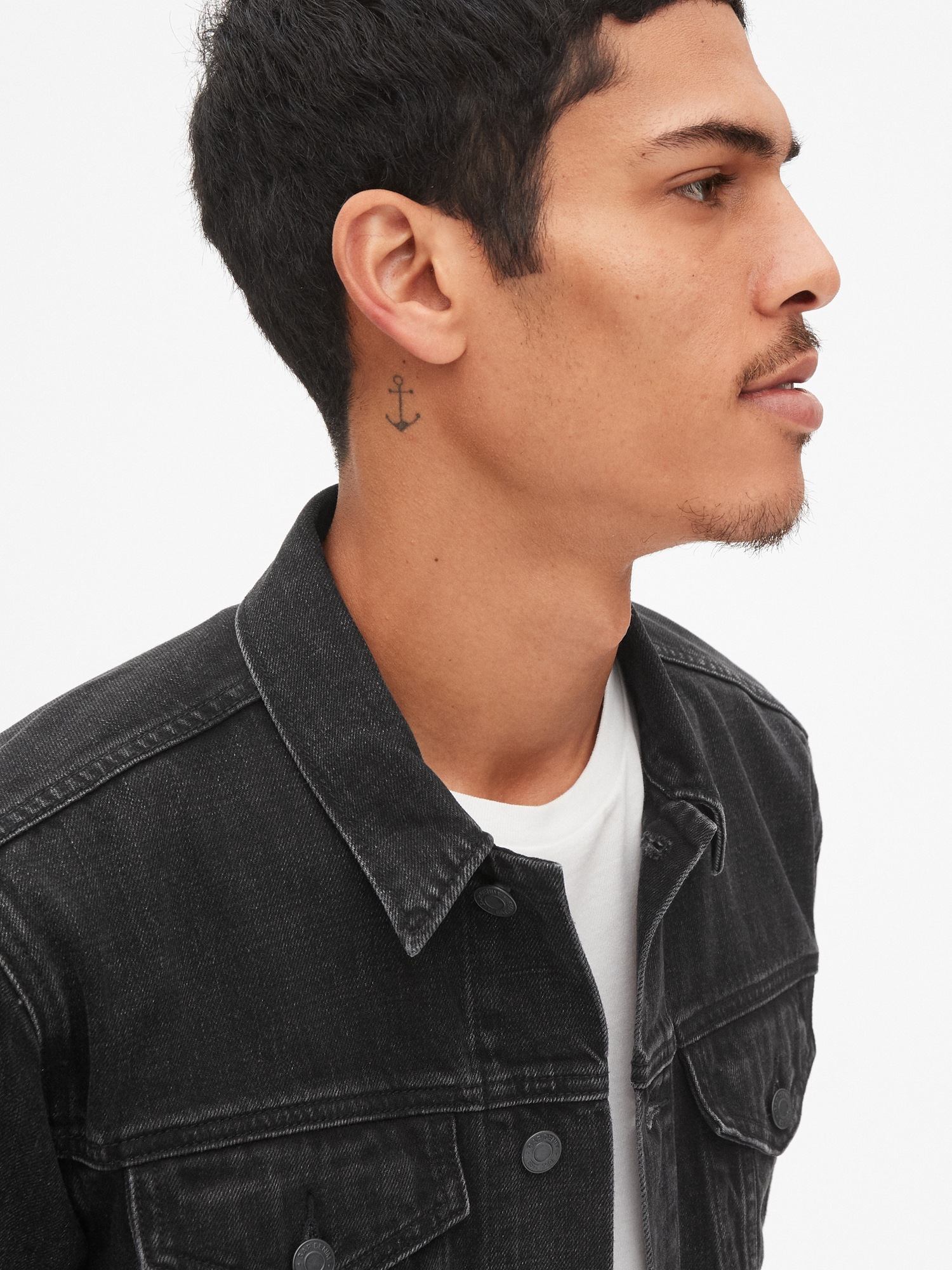 gap mens black denim jacket