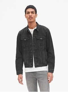gap black jean jacket