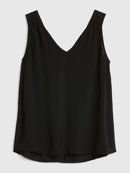 Image number 6 showing, Sleeveless V-Neck Top in Modal Crepe
