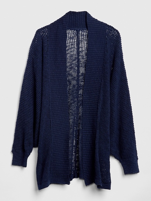 Image number 6 showing, Open-Stitch Cocoon Cardigan Sweater