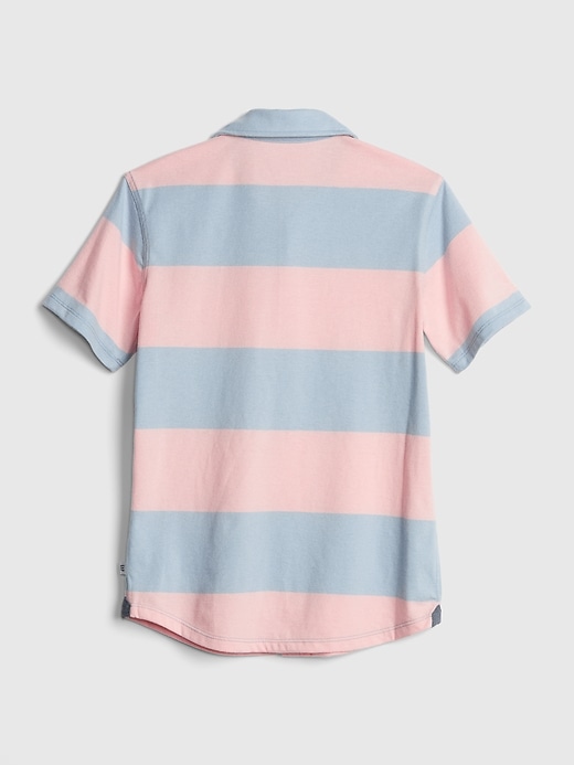 Image number 2 showing, Kids Stripe Knit Short Sleeve Shirt