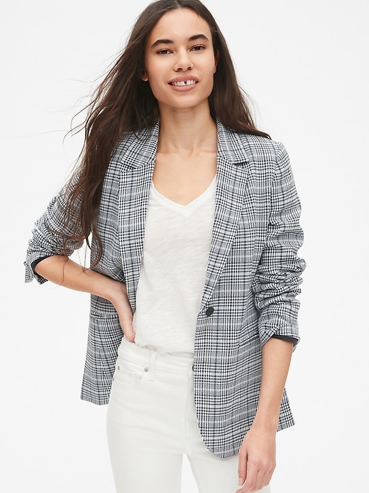 Image number 1 showing, Classic Houndstooth Blazer