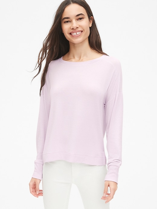 View large product image 1 of 1. Softspun Boatneck Top