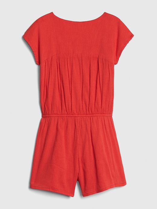 Image number 3 showing, Kids Button-Front Tie-Waist Romper