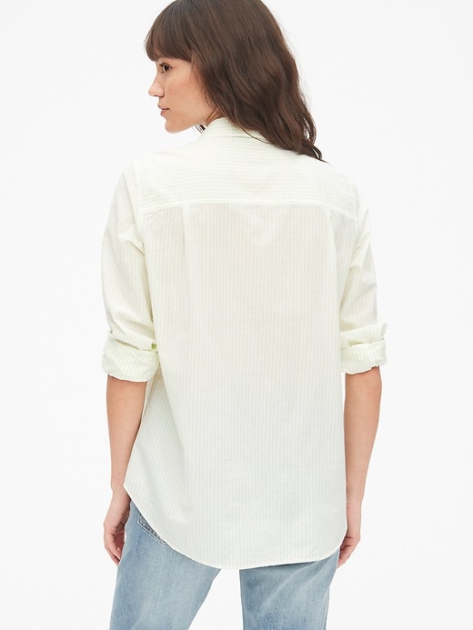 Image number 2 showing, Stripe Fitted Boyfriend Shirt