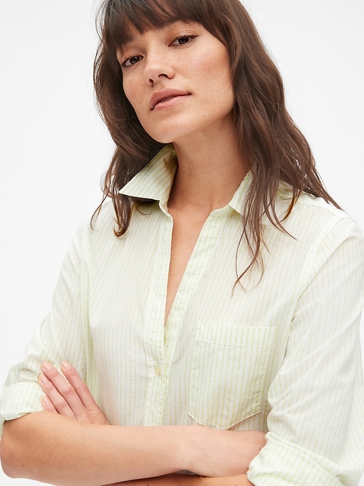 Image number 5 showing, Stripe Fitted Boyfriend Shirt