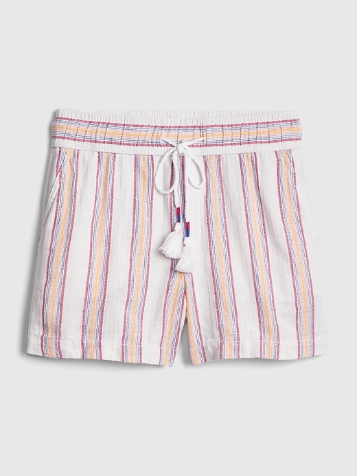 Image number 6 showing, 3.5" Stripe Tassel Shorts in Linen-Cotton