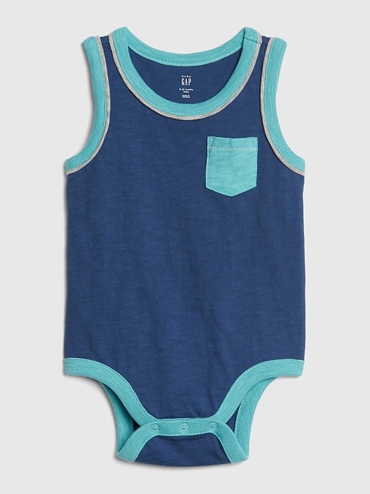 Image number 1 showing, Baby Colorblock Tank Bodysuit