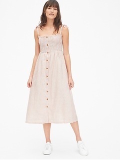 gap smocked maxi dress
