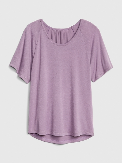 Image number 6 showing, Softspun Flounce Sleeve T-Shirt