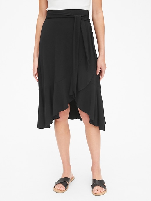 Image number 1 showing, Knit Ruffle Wrap Skirt