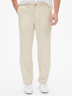 gap linen khakis