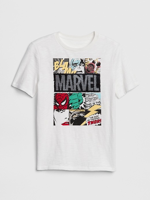 Image number 2 showing, GapKids&#124 Marvel Flippy Sequin Short Sleeve T-Shirt